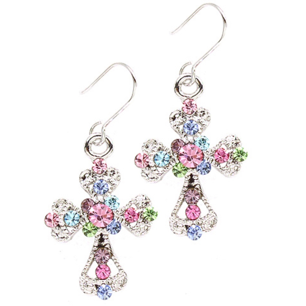 Cross Austrian Crystal Earrings